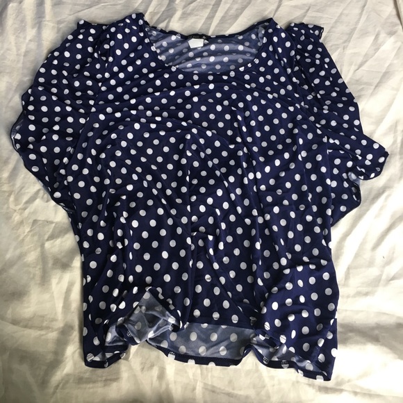 Plus Size Polka Dot Blouse - Picture 1 of 2